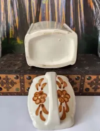 Pojemnik na cukier piękny stary porcelit — ujęcie 3