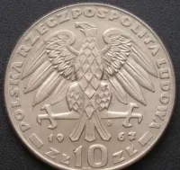 Polska 10 złotych 1967 - Karol Świerczewski - Walter - stan 1/2 — ujęcie 2