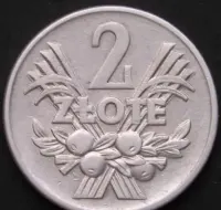Polska 2 złote 1960 - kłosy jagódki . — ujęcie 3