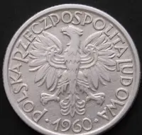 Polska 2 złote 1960 - kłosy jagódki . — ujęcie 2