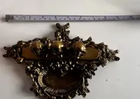 Popielnica mosiężna Trzy Mądre Małpy – vintage dekoracja mosiądz — ujęcie 4