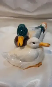 Porcelanowa figurka dzikie kaczki Geobel 1976 r. — ujęcie 5