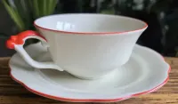 Porcelanowe duo (filiżanka i spodek) do herbaty - Carl Tielsch. — ujęcie 3