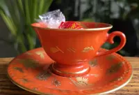 Porcelanowe duo (filiżanka i spodek) do mokki - Carl Tielsch. — ujęcie 2
