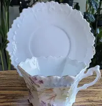 Porcelanowe duo (filiżanka i spodek) – RS Prussia (Tułowice). — ujęcie 4