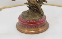 Porcelanowy Puchar Wazon - Czerwona Waza - Porcelana + Brąz - Koń — ujęcie 2