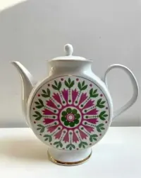 Porcelanowy serwis do kawy/herbaty "Lubiana" lata 60. PRL, vintage — ujęcie 2