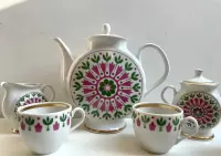 Porcelanowy serwis do kawy/herbaty "Lubiana" lata 60. PRL, vintage — ujęcie 3