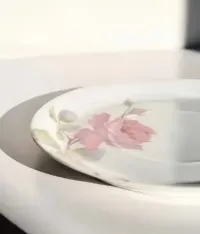 Porcelanowy vintage talerzyk Rosenthal Donatello z różą — ujęcie 3