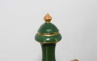 Porcelanowy Wazon - Amfora Waza - Zielona - Porcelana Ręcznie Malowana — ujęcie 4