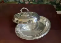 Posrebrzany półmisek z pokrywką angielski 30 cm — ujęcie 2