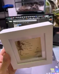 Preparat biologiczny art ozdoba dekoracja 3d gekon orzęsiony prezent dinozaur nowa kaledionia ramka obraz zawieszka gablotka gablota — ujęcie 5