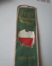 Proporczyk Ziemia Łódzka herb 100 lat Turystyki Komitet kultury i Tury — ujęcie 3