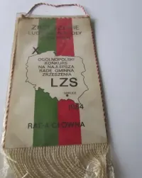 Proporczyk Zrzeszenie Ludowe Zespoły Sportowe LZS Gorlice Herb 1984 — ujęcie 3