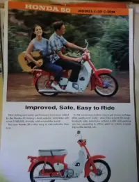 Prospekt ulotka Honda Cub C50 C50M lata 70te — ujęcie 3