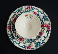 Przedwojenna ROYAL CAULDON  Stara Kolekcjonerska Filiżanka Angielska Ceramika Koronka Vintage — ujęcie 3