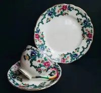 Przedwojenna ROYAL CAULDON  Stara Kolekcjonerska Filiżanka Angielska Ceramika Koronka Vintage — ujęcie 4