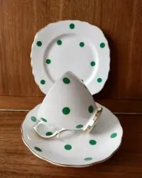 *Prześliczna Stara POLKA Royal Vale Filiżanka Vintage Anglia Porcelana — ujęcie 3