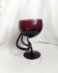 Puchar kielich makora mała 19 cm fiolet Krosno — ujęcie 2