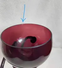 Puchar kielich makora mała 19 cm fiolet Krosno — ujęcie 3