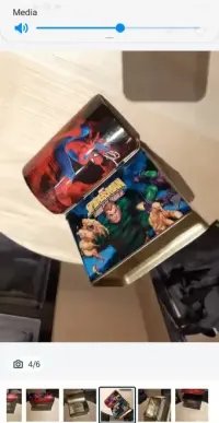 Pudełko blaszane marvel spider man kolekcja do kart pudełeczko — ujęcie 3