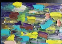 Ręcznie malowany obraz abstrakcyjny – 30×40 cm — ujęcie 4