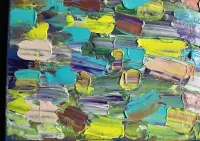 Ręcznie malowany obraz abstrakcyjny – 30×40 cm — ujęcie 5