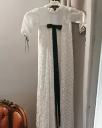 Rękodzieło. Edwardianska suknia do chrztu. Ceremonialna . Koronka. Vintage. — ujęcie 2