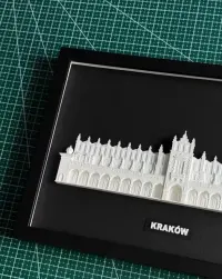 Relief 3D Sukiennice Kraków | Autorska dekoracja w ramie | Pamiątka z Krakowa 20x30 cm — ujęcie 2