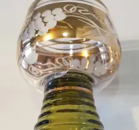 Retro Vintage Kieliszek 50 ml zielono - złoty motyw winorośli Remer — ujęcie 5