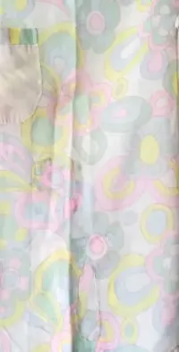 retro vintage kolorowy powojenny fartuch fartuszek w kwiaty czasy prlu — ujęcie 5
