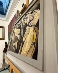 Robert Eskekilde Wybitny Obraz Abstrakcja Materyjna Mid-Century Modern — ujęcie 5