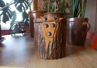 Rustykalna szkatuła vintage - drewno, skóra, metal — ujęcie 2