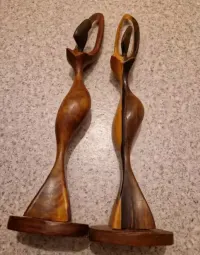 Rezerwacja do 27.07 Rzeźba abstrakcyjna drewniana36.5 cm — ujęcie 3