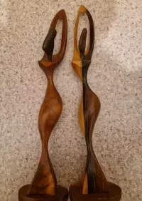 Rezerwacja do 27.07 Rzeźba abstrakcyjna drewniana36.5 cm — ujęcie 4