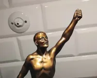 Rzeżba - figura sportowca , olimpijczyk, przedwojenna 1930's, Art Deco — ujęcie 2