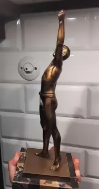 Rzeżba - figura sportowca , olimpijczyk, przedwojenna 1930's, Art Deco — ujęcie 4