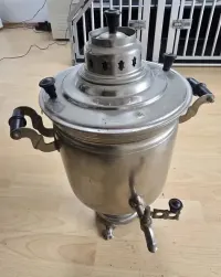 Samowar aluminiowy ZSRR – klasyczny, kompletny, kolekcjonerski — ujęcie 4