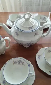 Serwis do herbaty stara porcelana sygn CARL TIELSH WAŁBRZYCH XX wiek — ujęcie 3