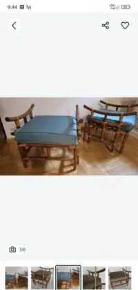 Siedziska rattanowe kolekcja retro — ujęcie 3