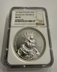 Skarby Stanisława Augusta - Bolesław Chrobry - 2013 - NGC MS70 — ujęcie 3
