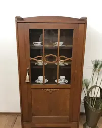 Śliczna dębowa witrynka biblioteczka antyk 418/2023 — ujęcie 2