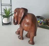 Słoń słonik figurka drewniana Tajlandia NOWA — ujęcie 2