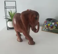 Słoń słonik figurka drewniana Tajlandia NOWA — ujęcie 3