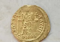 Solidus Mauricius Tiberius 582-601 Bizancjum — ujęcie 2
