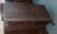 Sprzedam Stara drewniana skrzynia  kufer retro  do renowacji (90x45x — ujęcie 5