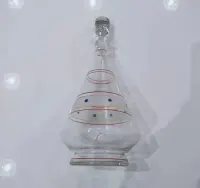 Sprzedam starą ręcznie malowaną szklaną karawkę PRL, vintage, art deco — ujęcie 5