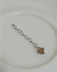 Srebrna przedłużka do bransoletki łańcuszka 3 cm Rodowana Srebro 925 — ujęcie 2