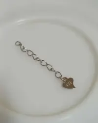 Srebrna przedłużka do bransoletki łańcuszka 3 cm Rodowana Srebro 925 — ujęcie 3