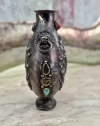Srebrna tabakierka (pr. 800). Mongolia XIX wiek, unikat — ujęcie 4